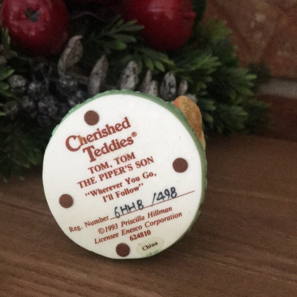 Rare 1993 Cherished Teddies “Tom The Piper’s Son - Picture 6 of 6